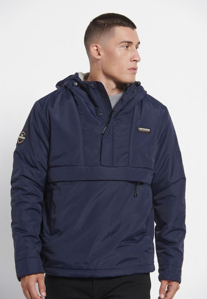 Ανδρικό overhead jacket με κουκούλα