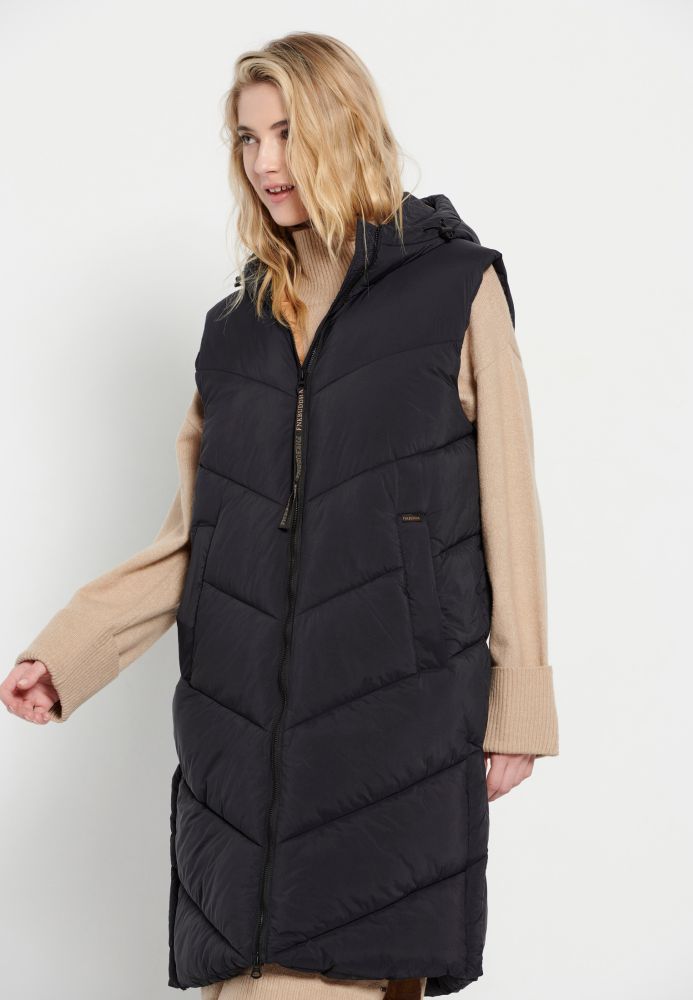 Long fit αμάνικο puffer τζάκετ