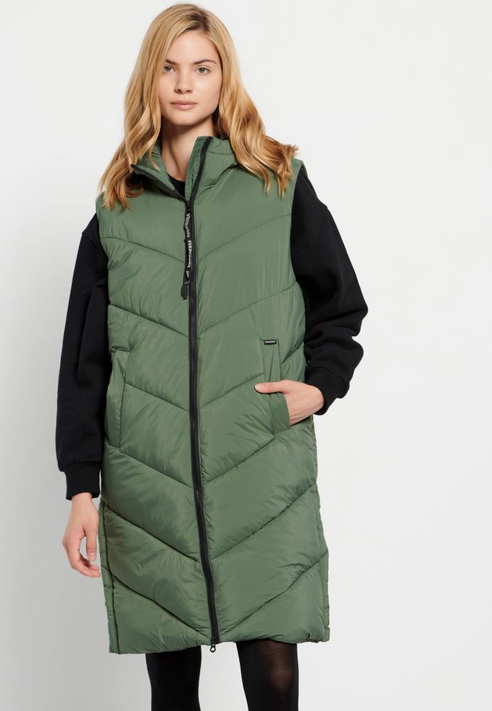 Long fit αμάνικο puffer τζάκετ