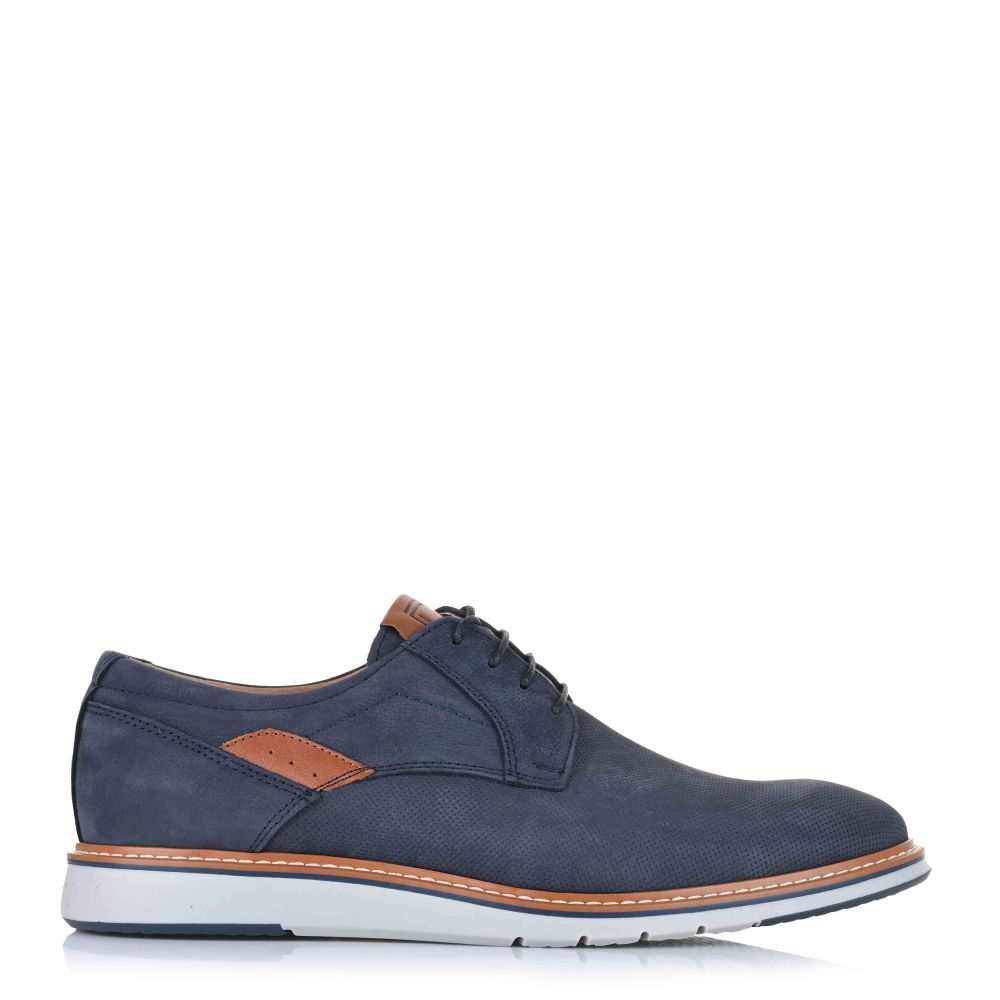 Δερμάτινα Suede Casual Παπούτσια Damiani 6000 Μπλε