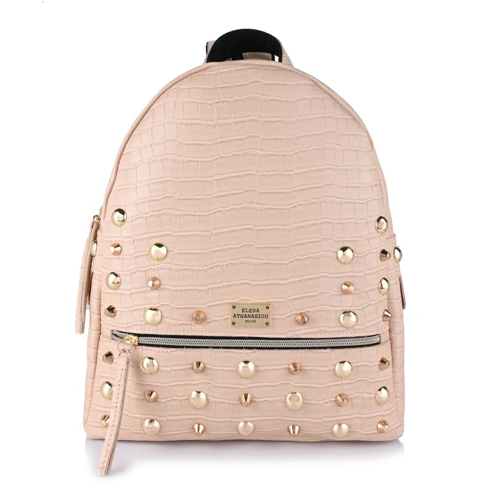 Σακίδιο Πλάτης Elena Athanasiou Croco Backpack Large Creme