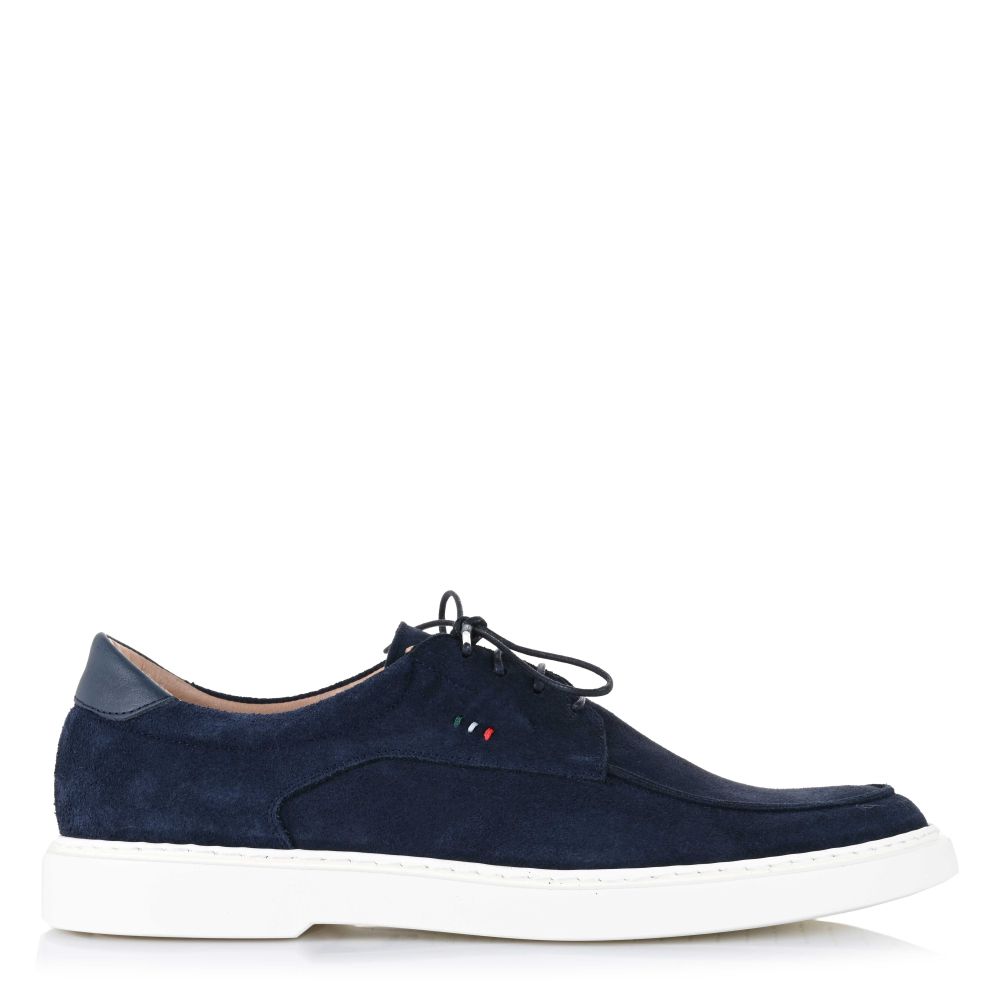 Δερμάτινα Suede Casual Παπούτσια Damiani 3302 Μπλε