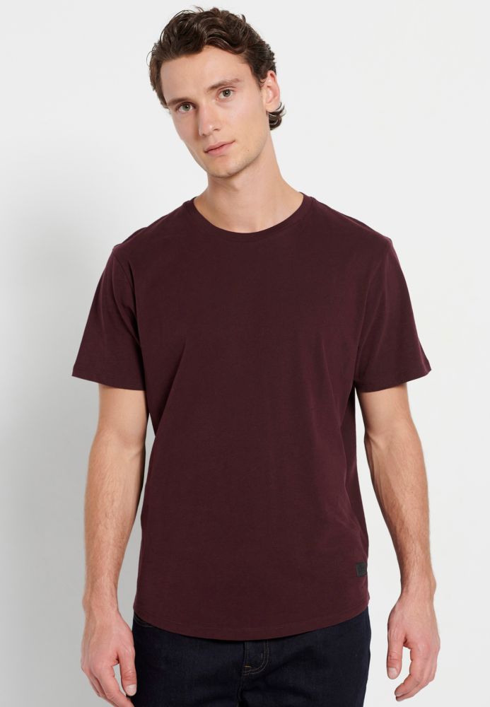 Relaxed fit μονόχρωμο t-shirt