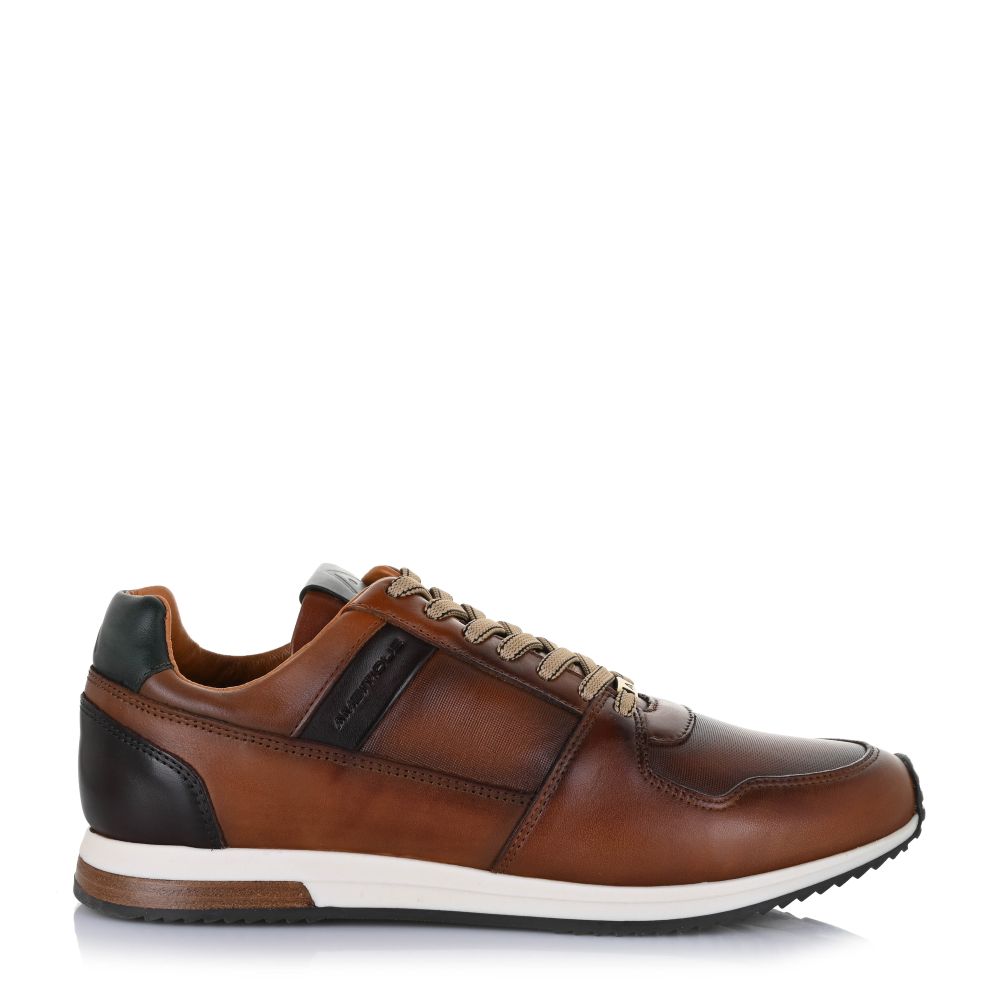 Δερμάτινα Sneakers Ambitious 11717-6654AM Cognac Combi