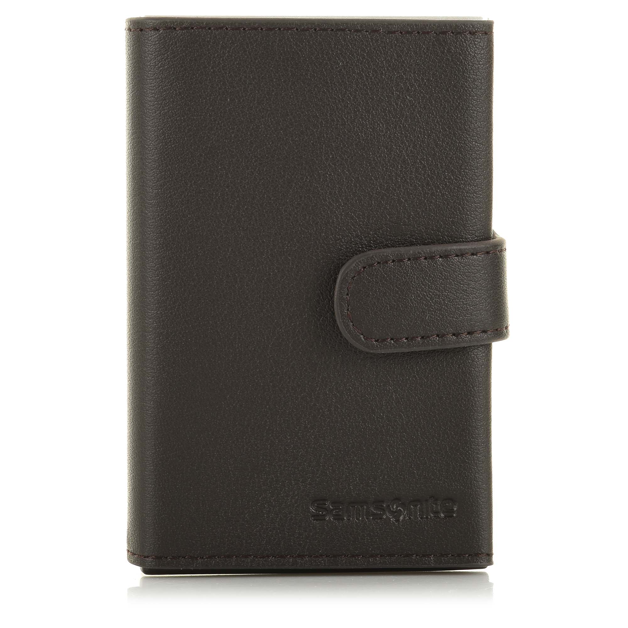 Slide-Up Δερμάτινη Καρτοθήκη-Πορτοφολάκι Samsonite Alu Fit 202 - Slide-Up Wallet RFID 133890-1251 Dark Brown