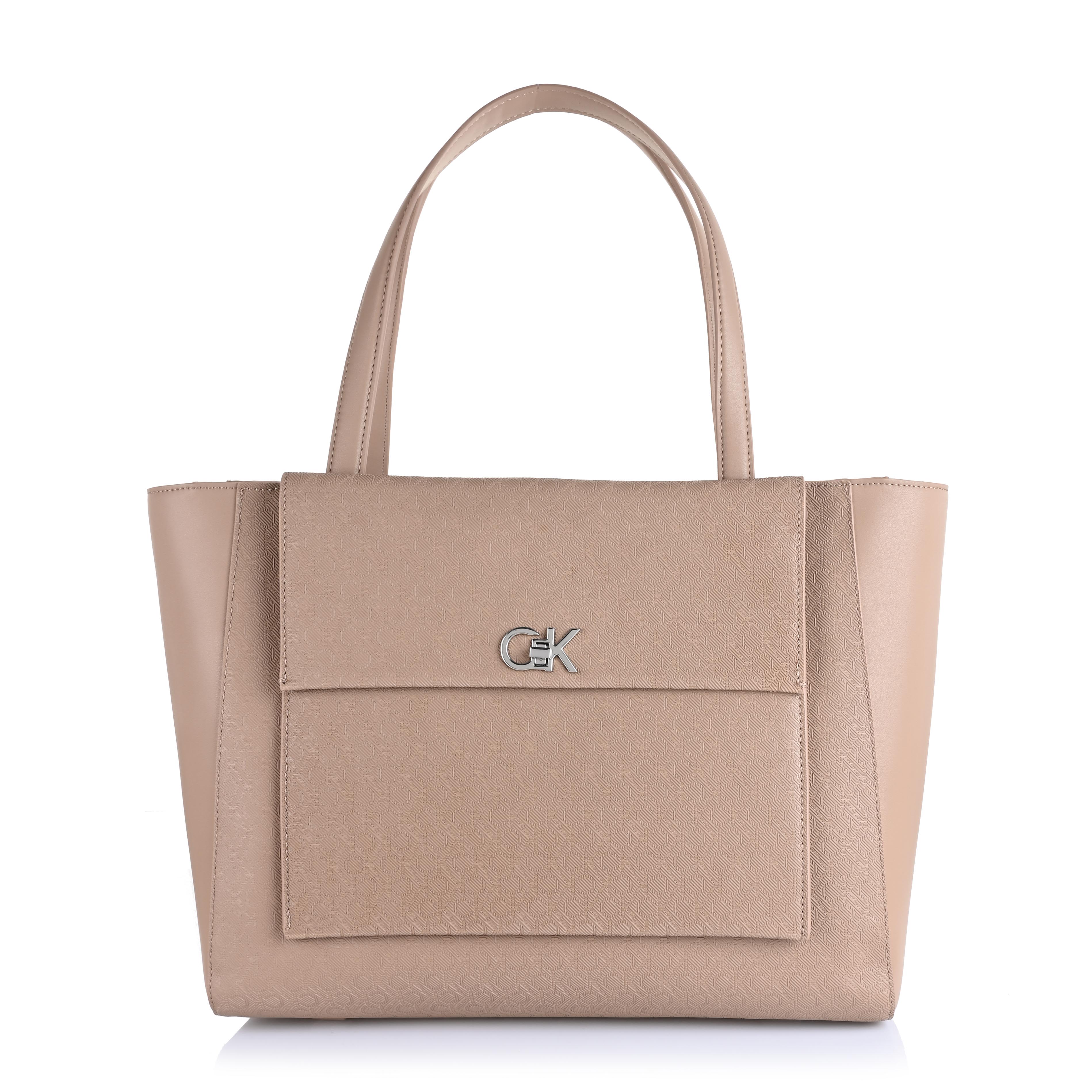 Τσάντα Ώμου-Tote Calvin Klein Medium Shopper W/Pocket K60K613136 0F4