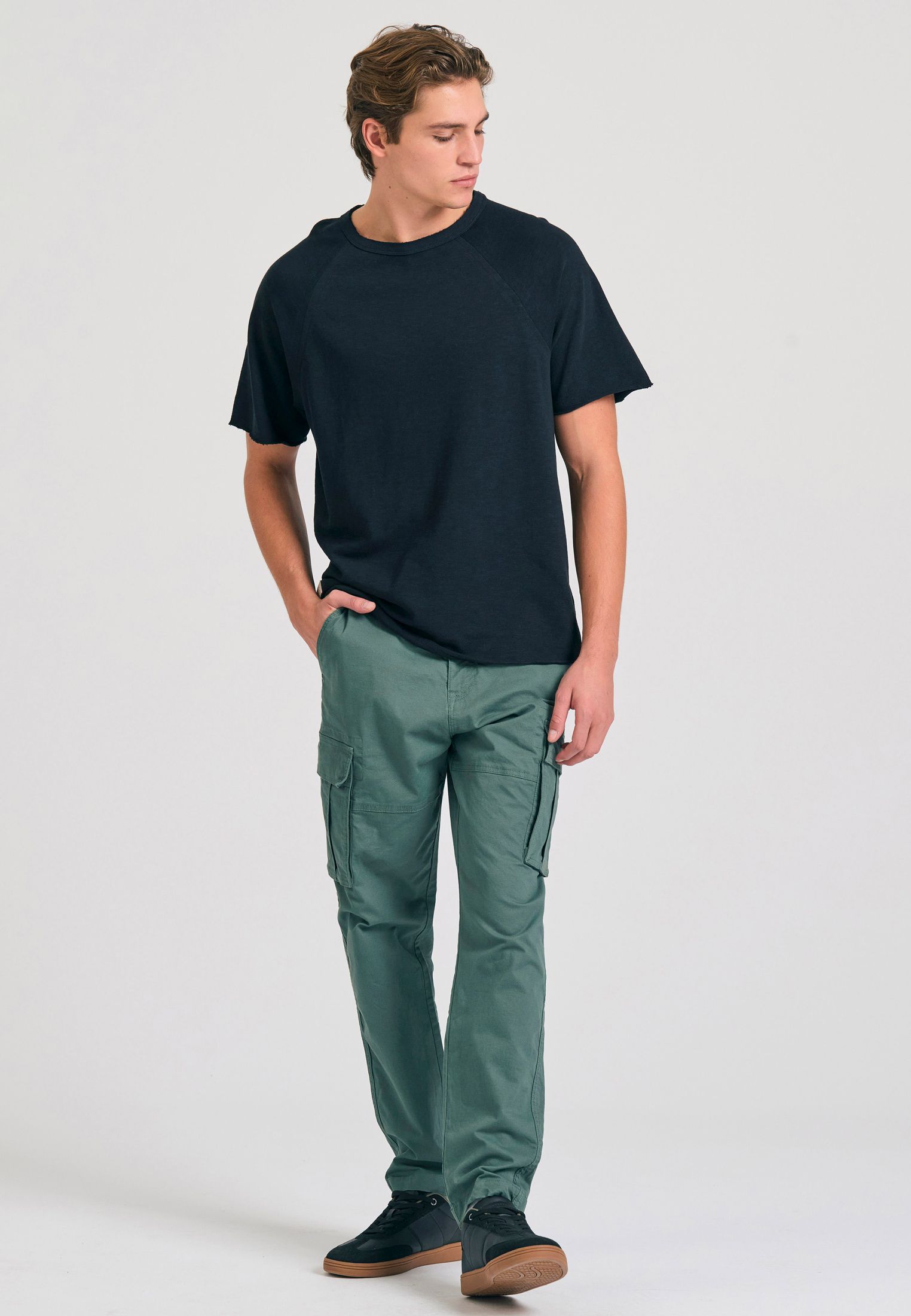 Relaxed fit t-shirt από φλάμα