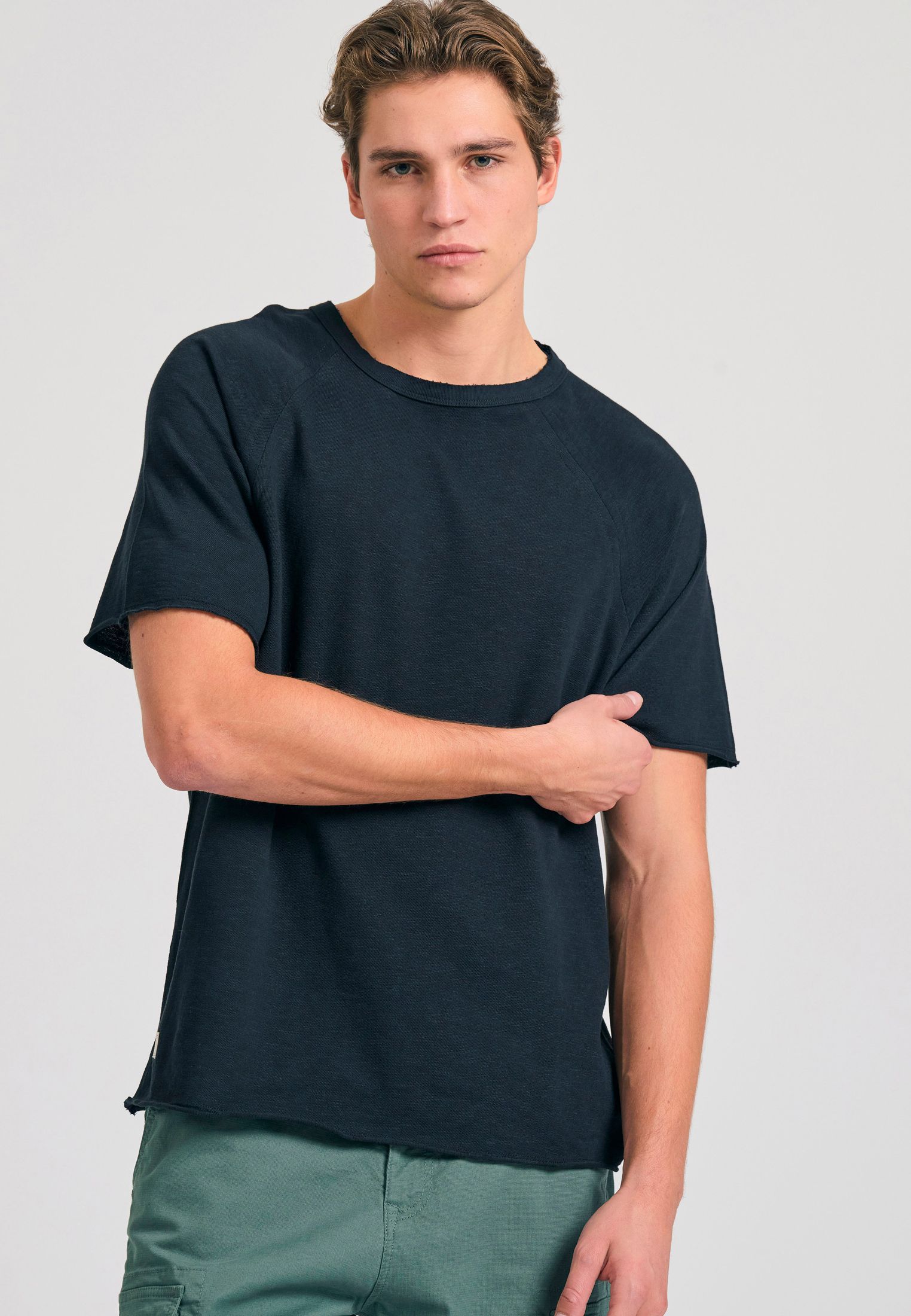 Relaxed fit t-shirt από φλάμα