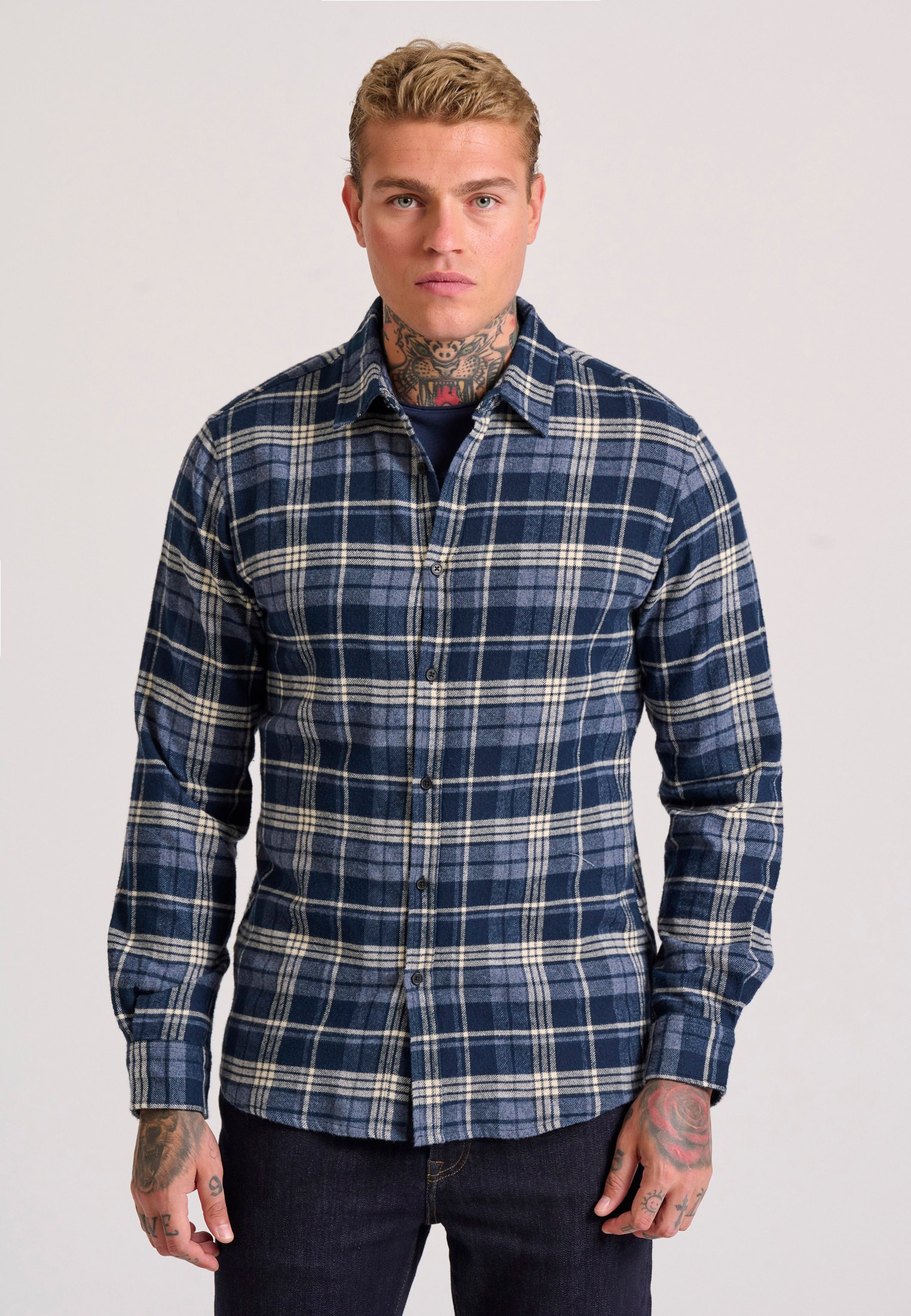 Ανδρικό flannel καρό πουκάμισο
