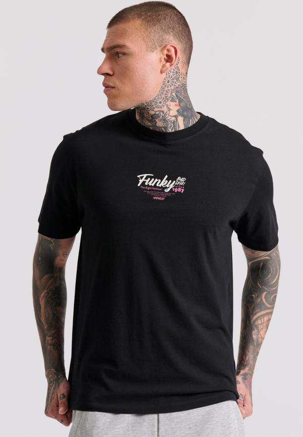 Relaxed fit t-shirt με surf τύπωμα στην πλάτη