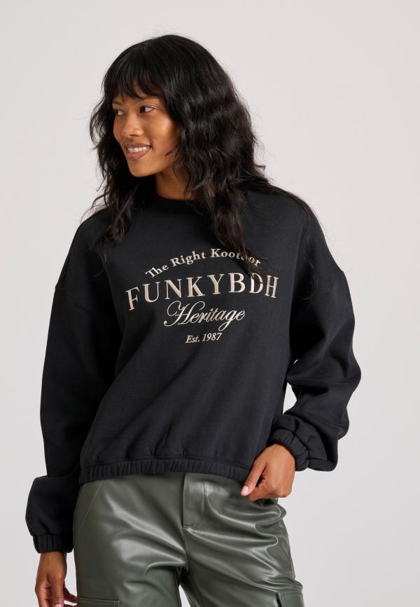 Relaxed fit φούτερ με Funky Buddha κέντημα