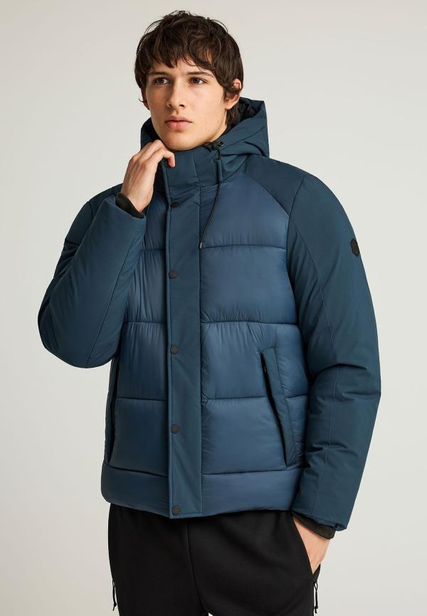 Ανδρικό puffer μπουφάν με κουκούλα