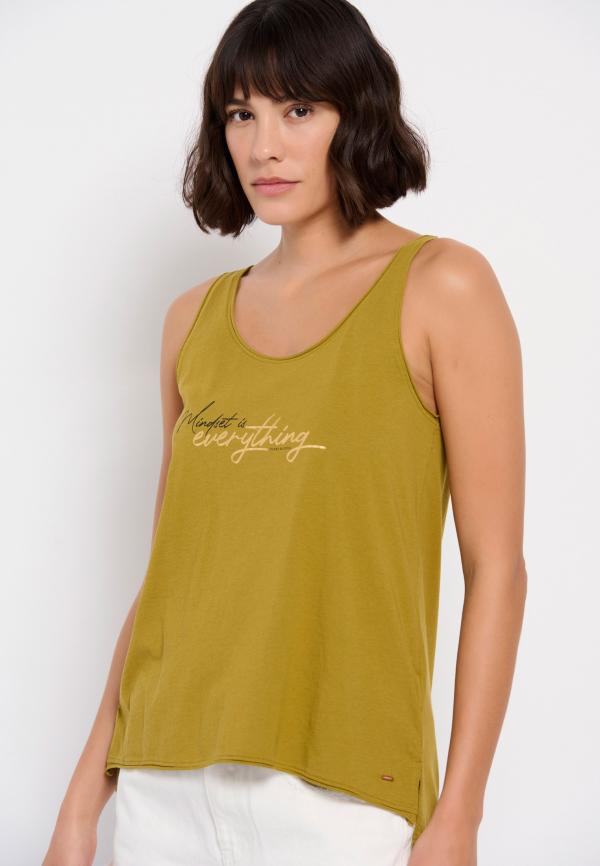 Tank top με τύπωμα στο στήθος