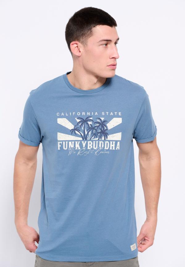 T-shirt με τύπωμα σε vintage look