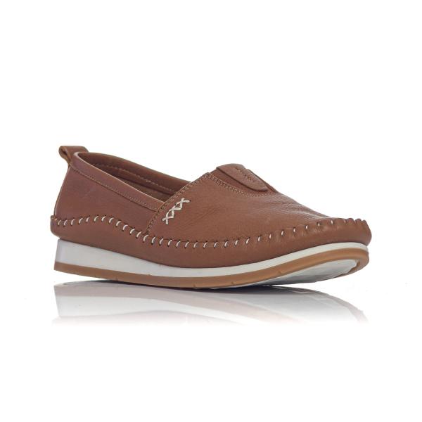 Γυναικείο ανατομικό δερμάτινο μοκασίνι Safe Step PH4929