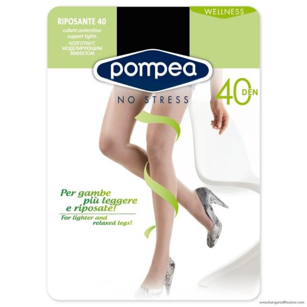 Pompea 40Den Λύκρα - Μαύρο - PM0054-Μαύρο-XL